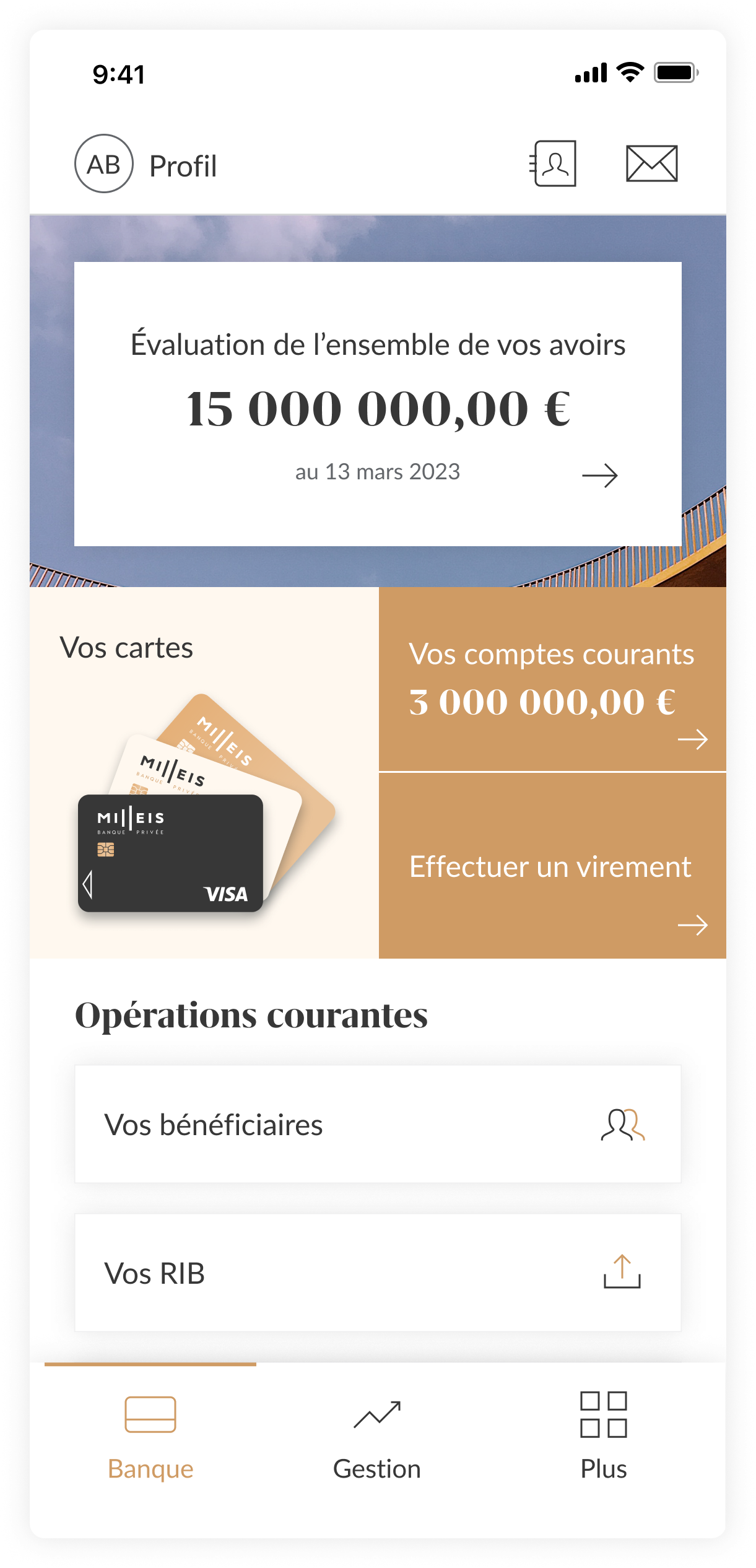 Milleis everyday home dashboard